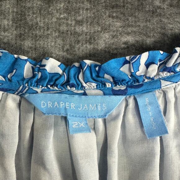 DRAPER JAMES Kellie Babydoll Mini Dress in Bluebell Shadow Size 2X - Picture 3 of 6